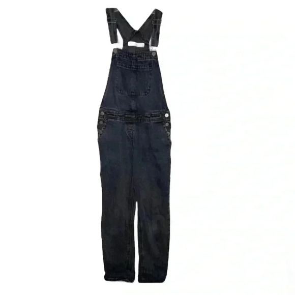 ASOS DESIGN 'original' denim overalls in washed black - Picture 1 of 8